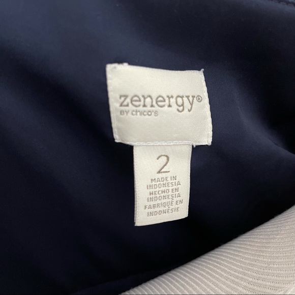Zenergy by Chico’s Navy Blue Tie Waist Cardigan Size L (12) - Picture 5 of 5